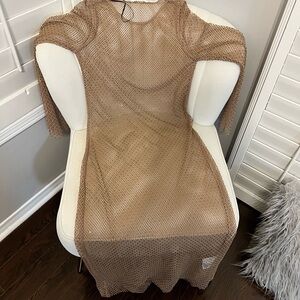 Rhinestone mesh dress